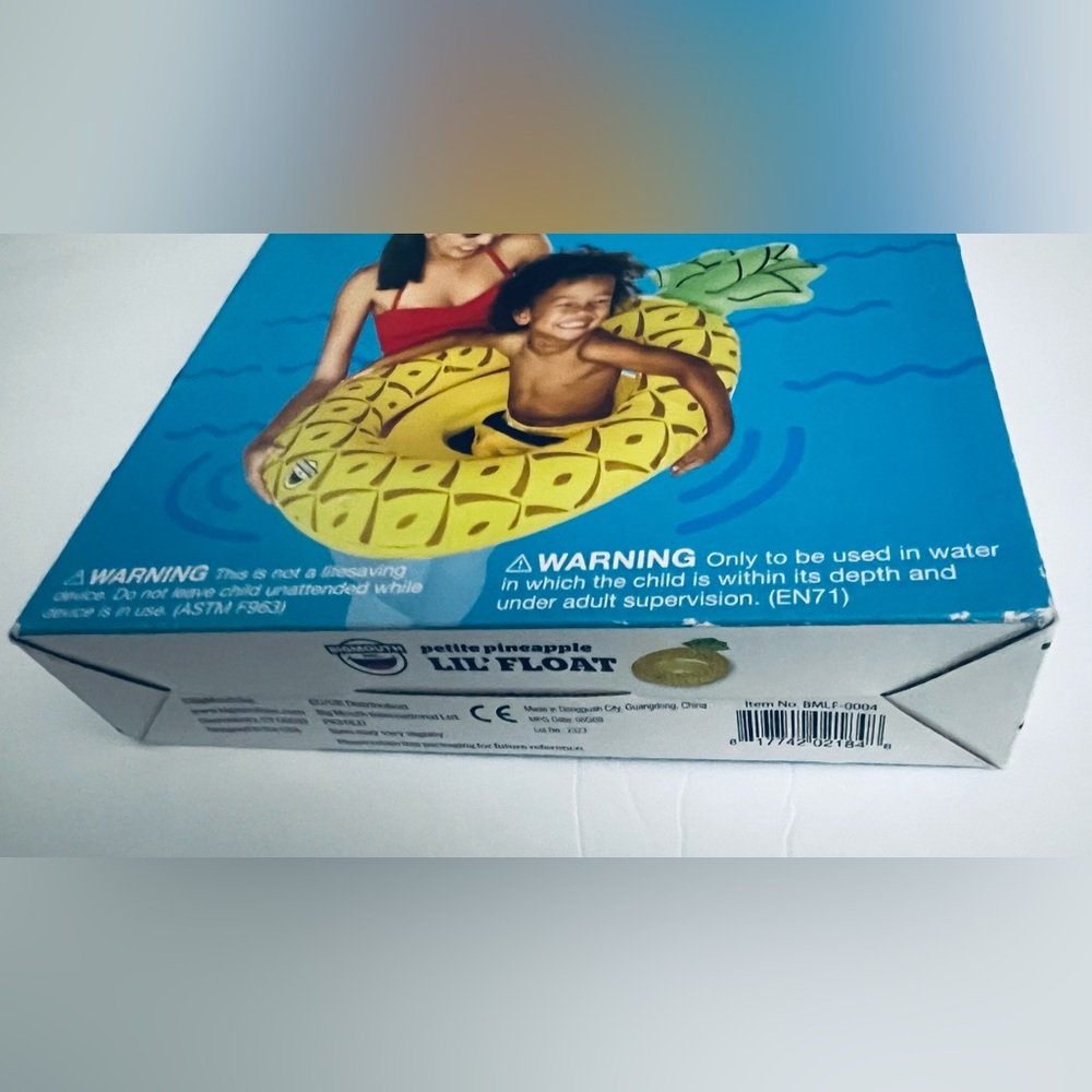 BigMouth Inc Petite Pineapple Lil Float Kids Pool Inflatable Ages 1-3 - Picture 4 of 6